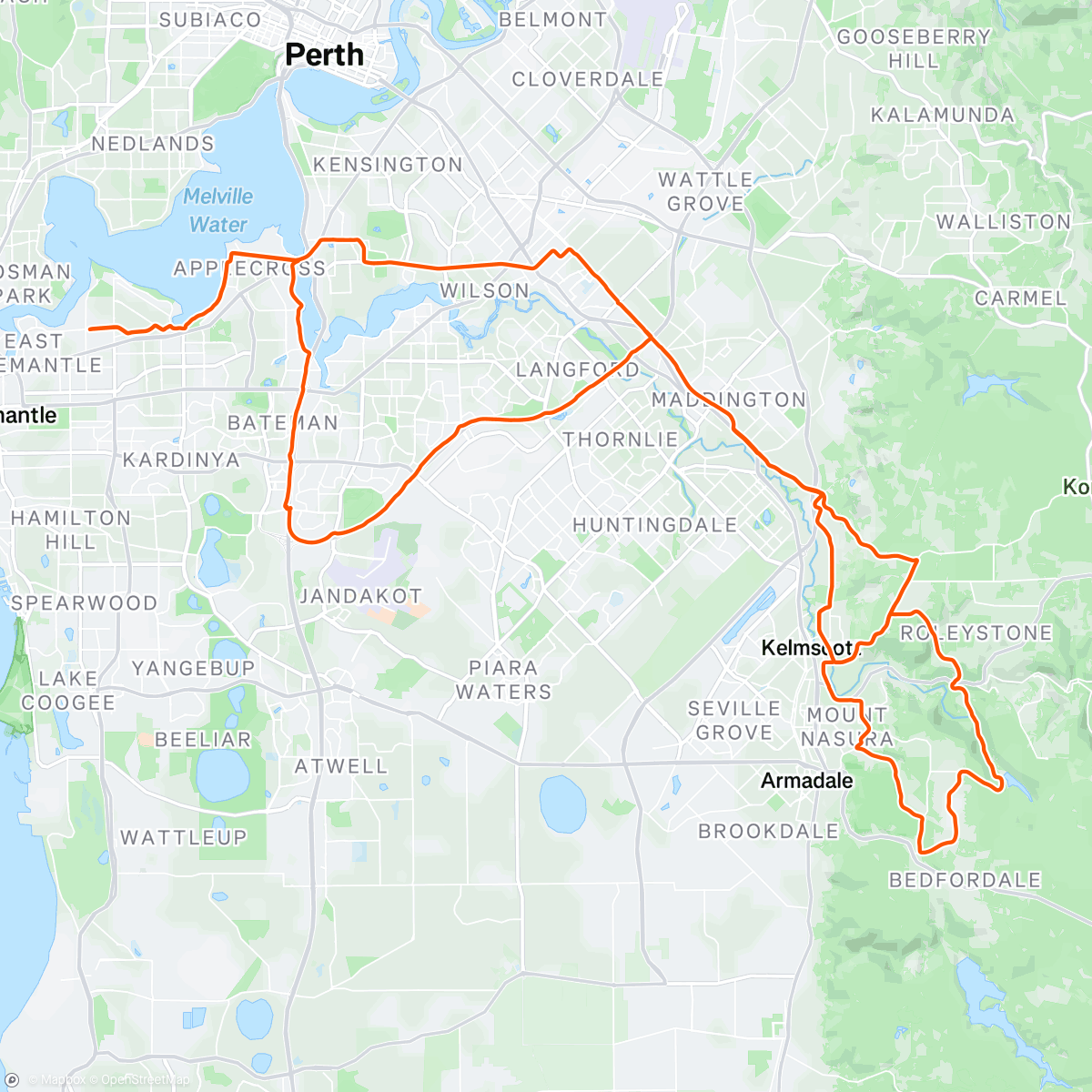 Mapa de la actividad (Last time EVER bashing home into the sea breeze)