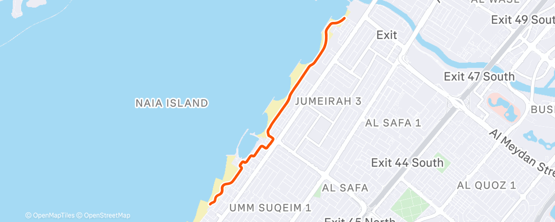 Map of the activity, Morning Run