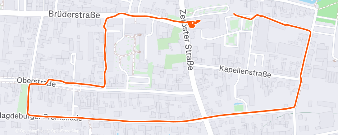 Map of the activity, Abendspaziergang