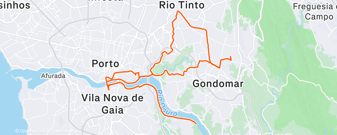 Map of the activity, Afternoon Mountain Bike Ride