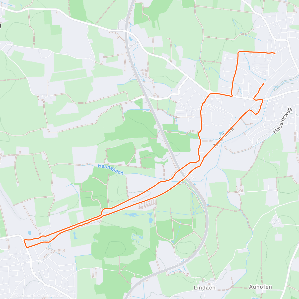 Map of the activity, Morning Walk