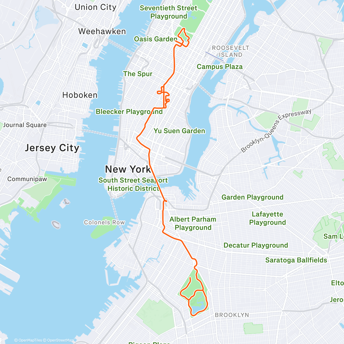 Map of the activity, Zwift - Race: Zwift Racing League: City Showdown - Open Aqua League Division 1 (C) on Empire Elevation in New York