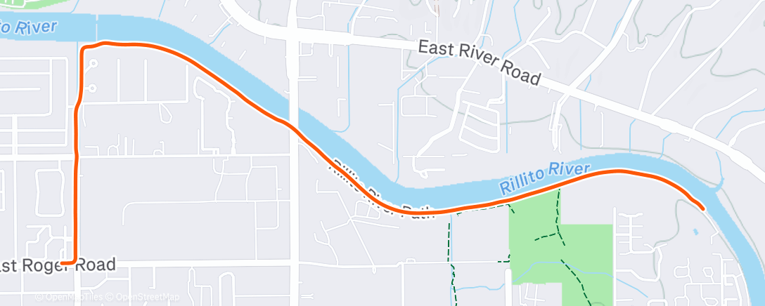 Map of the activity, Evening Mountain Bike Ride