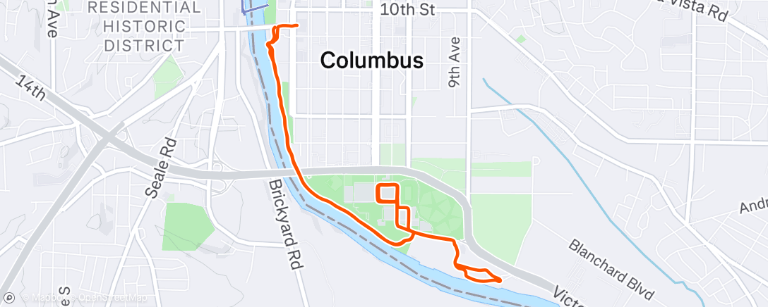 Map of the activity, Afternoon Ride