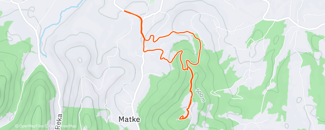 Map of the activity, Evening Trail Run 🌨️⛄🥶