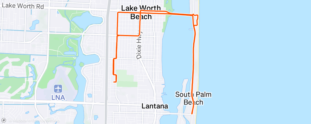 Map of the activity, Morning Run