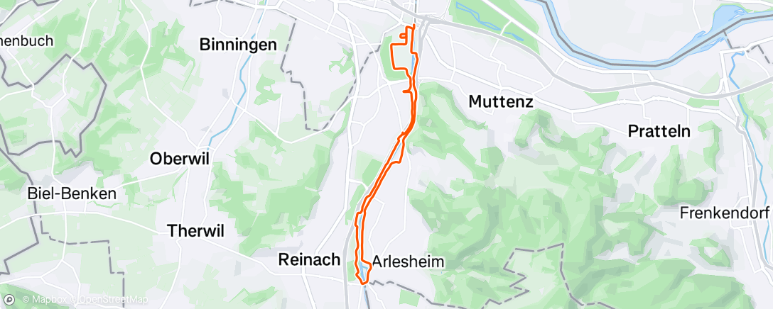 Map of the activity, Lauf am Morgen