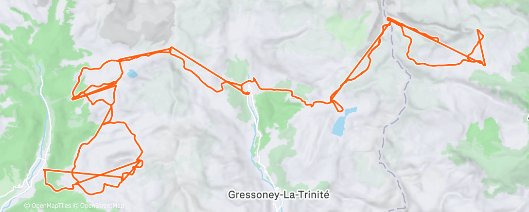Map of the activity, Sessione di sci alpino mattutina