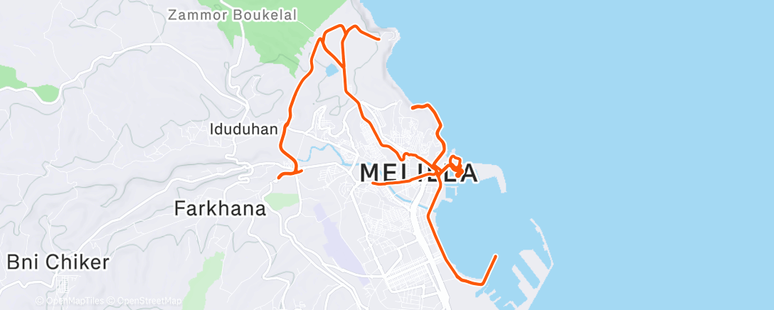 Map of the activity, Afternoon Ride