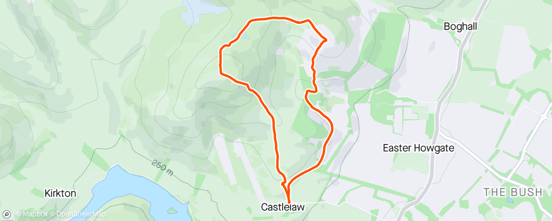 Map of the activity, Castlelaw