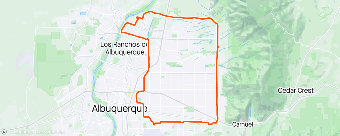 Map of the activity, Obeans ride
