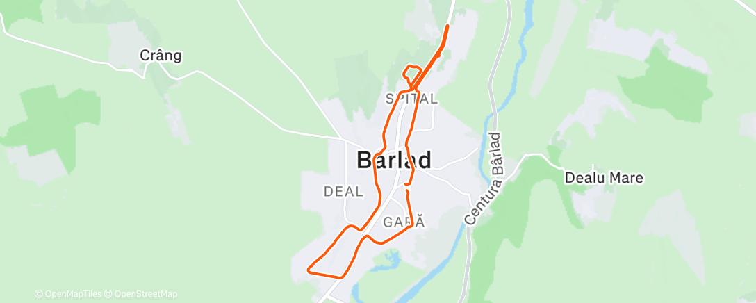 Map of the activity, Lunch Run