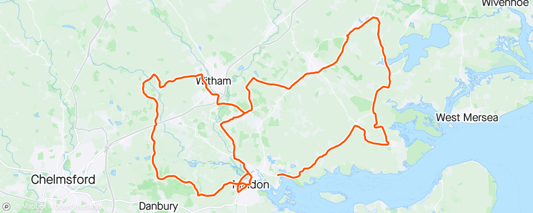 Map of the activity, London Ride stage 2