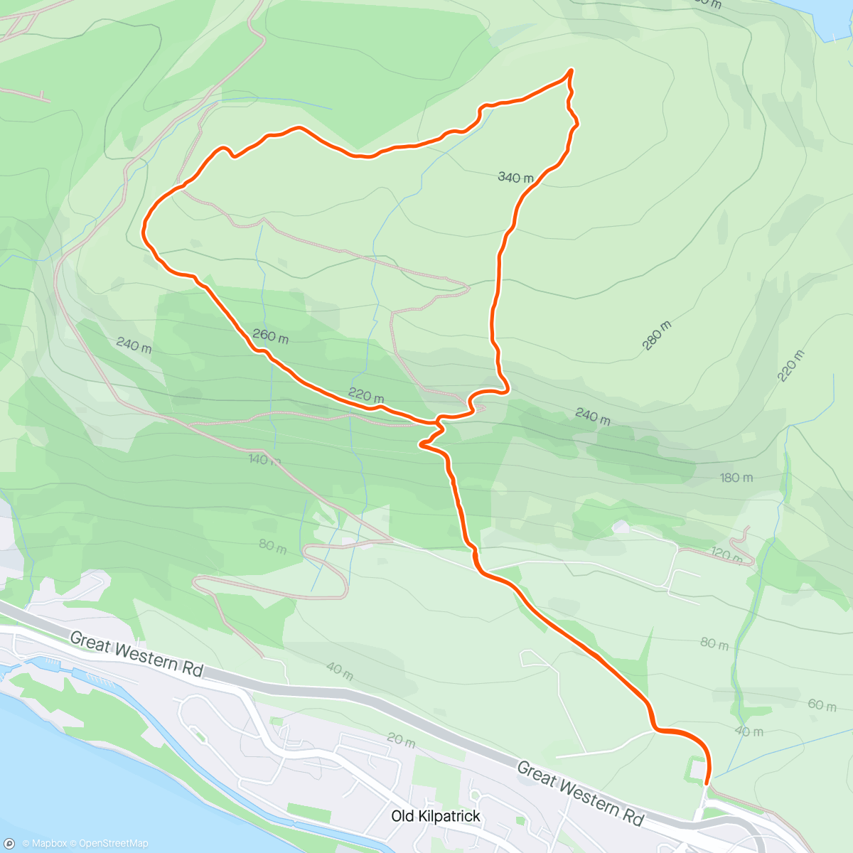 活动地图，Kilpatrick’s Kaper hill race (51st)