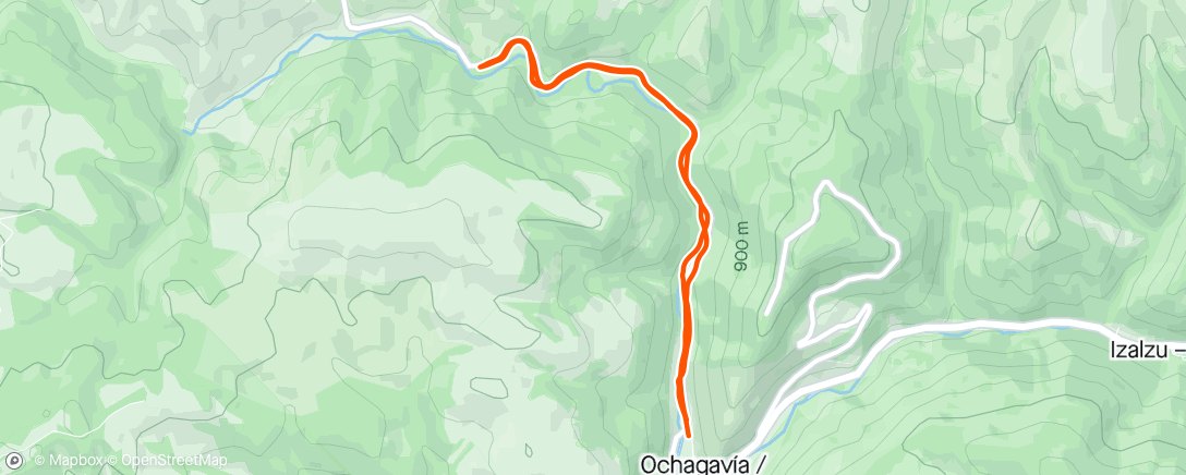 Map of the activity, Carrera nocturna