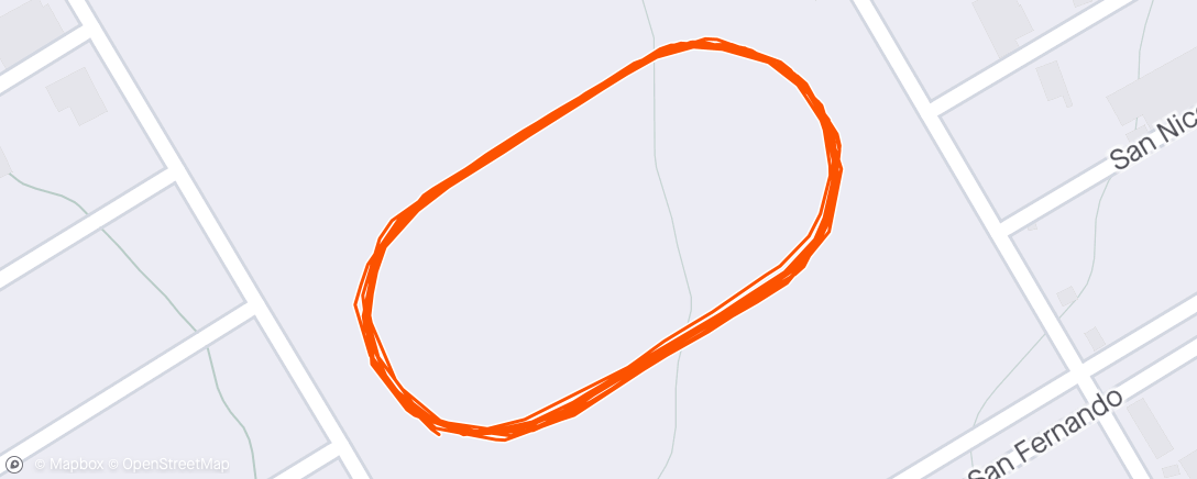 Map of the activity, Carrera nocturna