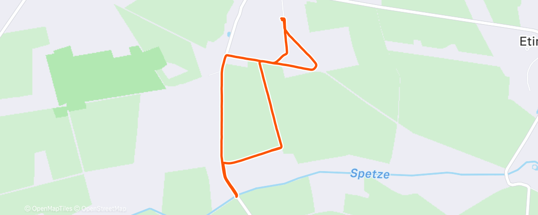 Map of the activity, Lauf am Nachmittag