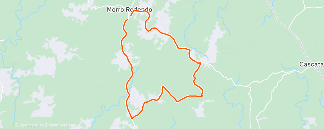Map of the activity, Pedalada vespertina
