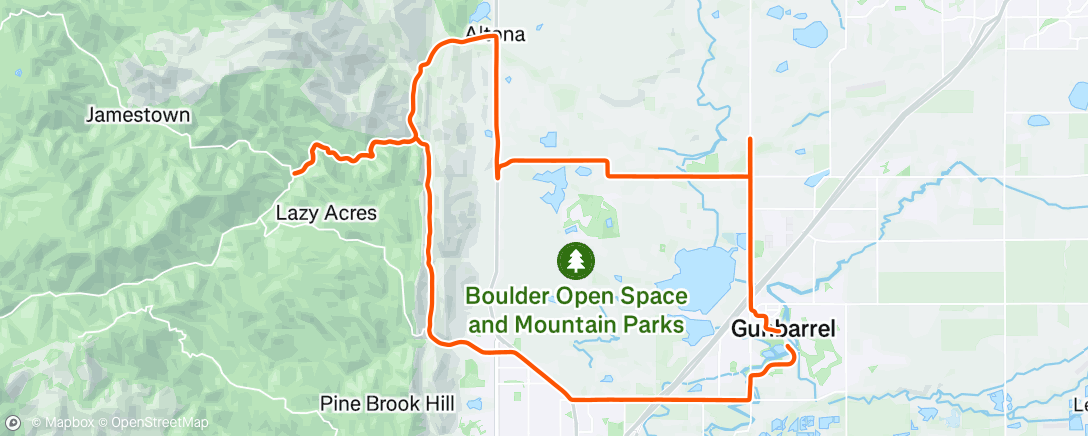 Map of the activity, Afternoon Ride