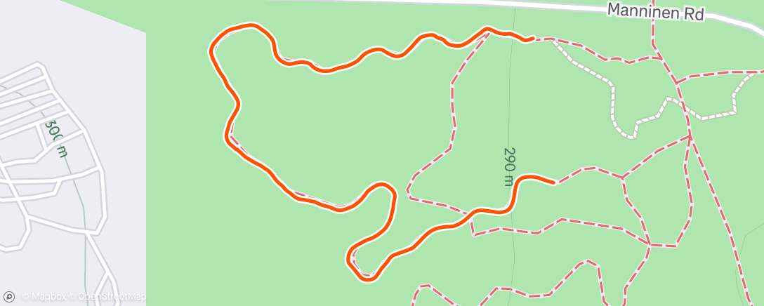 Map of the activity, Evening Nordic Ski