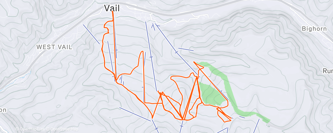 Map of the activity, Morning Alpine Ski