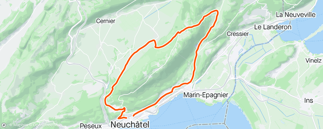 Map of the activity, bike
