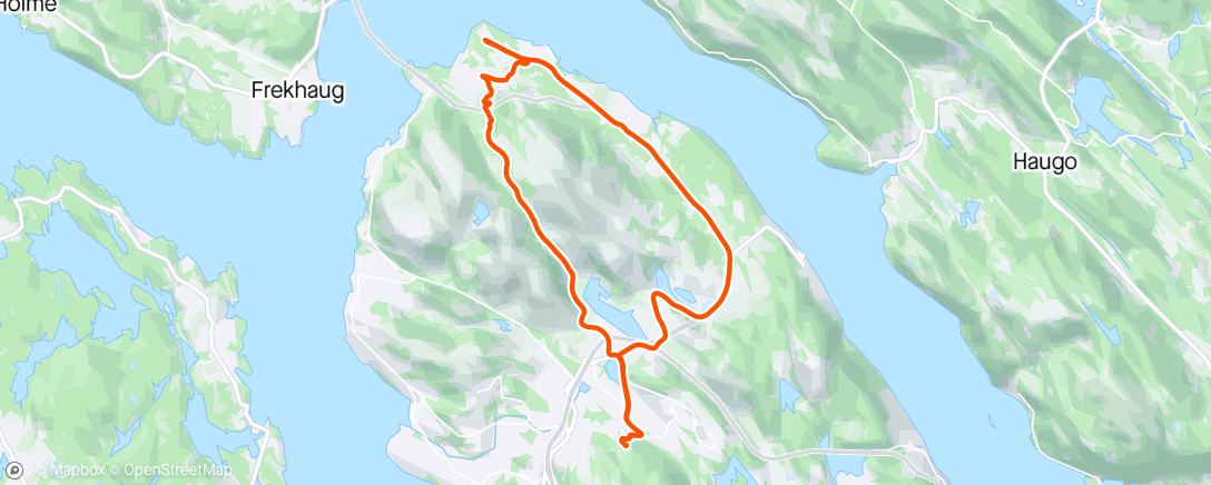 Map of the activity, E-Bike Ride t/r jobb om postveien hjem