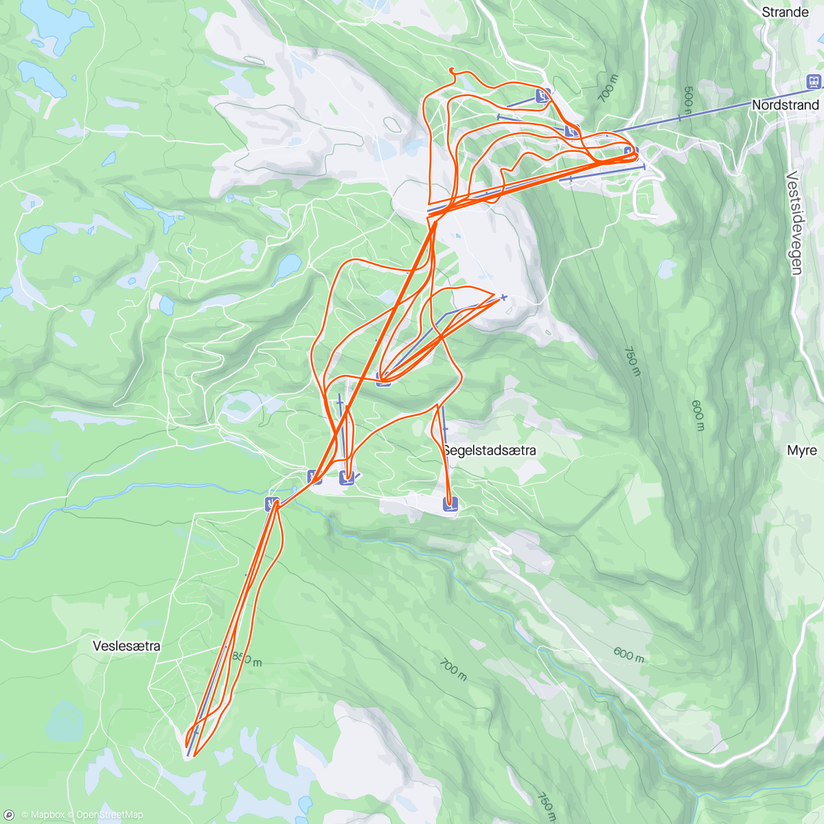 アクティビティ「Kvitfjell 21.04.2024」の地図