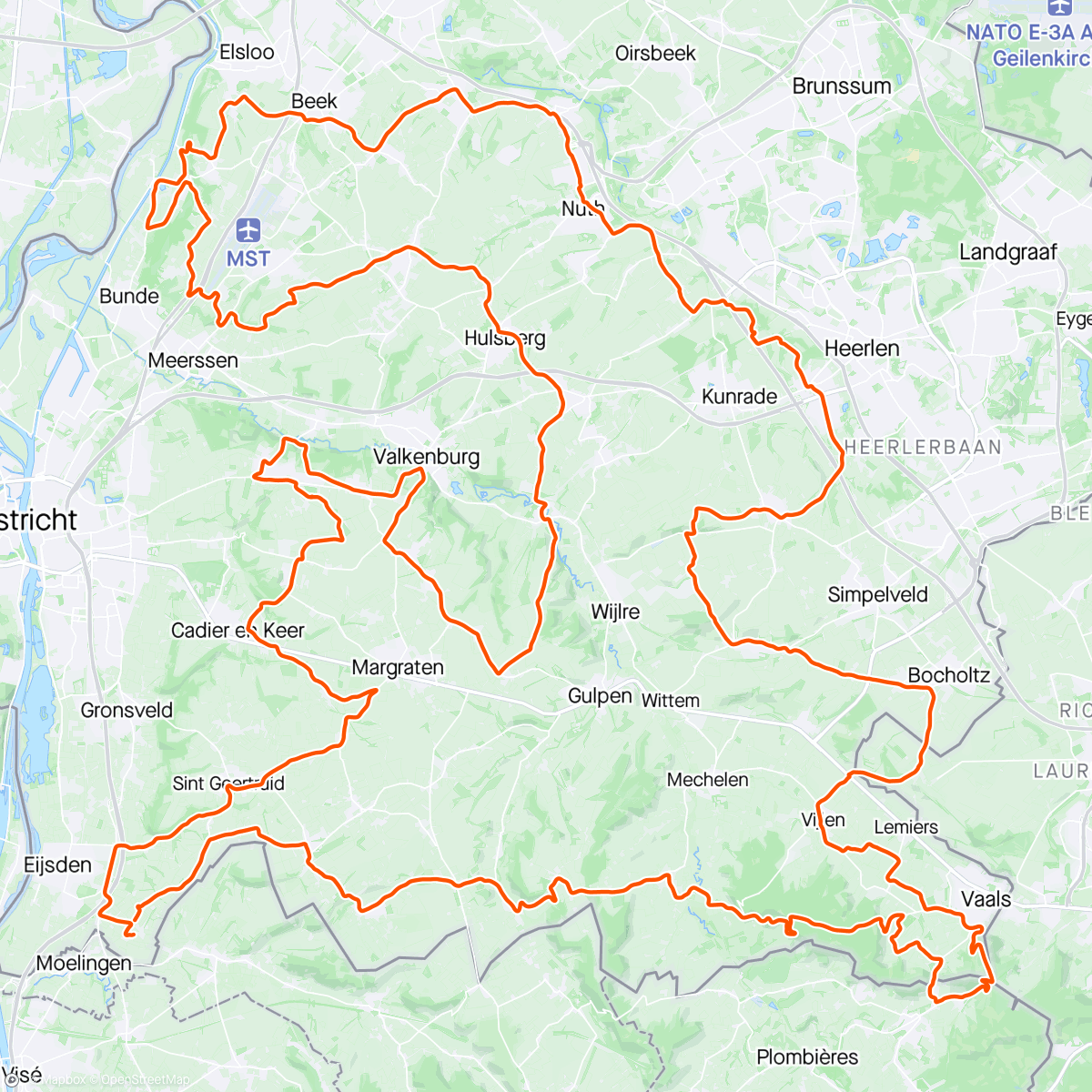 Map of the activity, Limburg fietsparadijs (NL-editie)