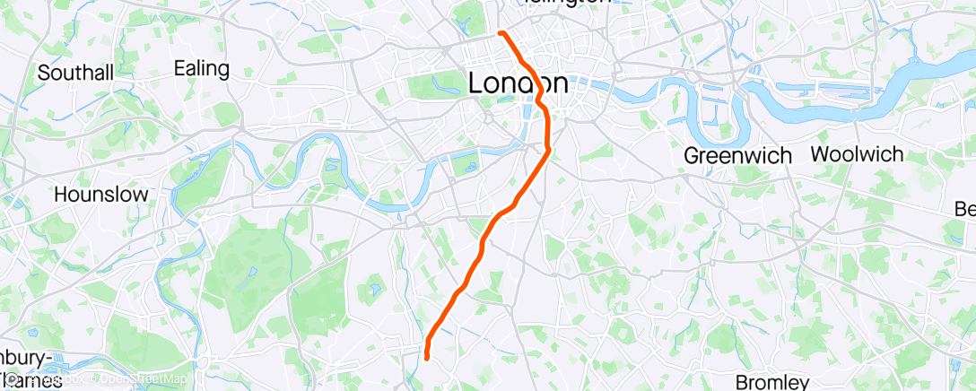 Map of the activity, Cycle to work