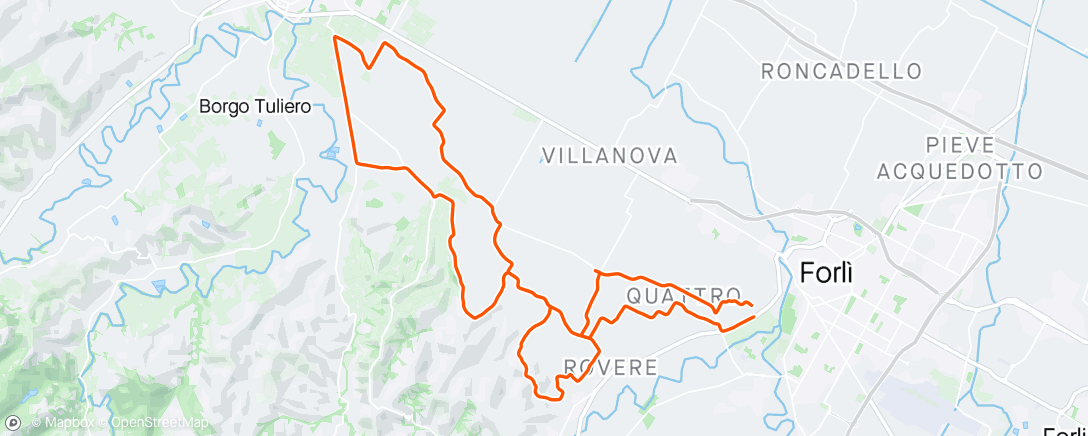 Map of the activity, Afternoon Ride