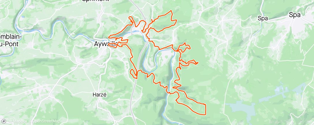 Map of the activity, OHM Trail 55km 🇧🇪
