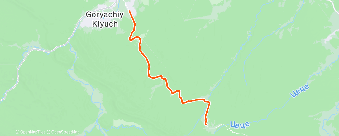 Map of the activity, Полуденный заезд