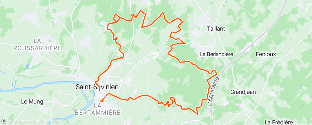 Map of the activity, Sortie VTT le matin