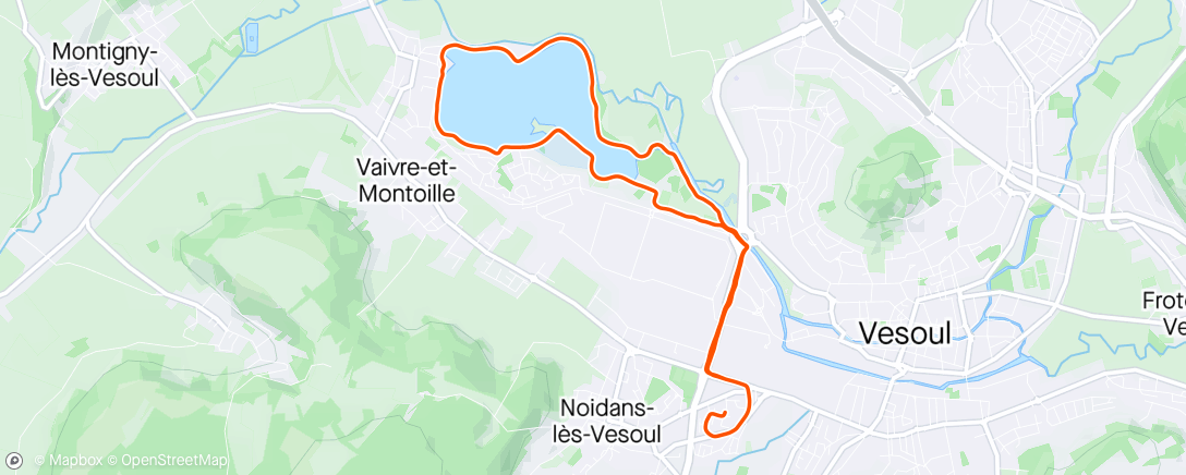 Map of the activity, Lac de Vesoul 💨💨🌞🌞🌞🤩