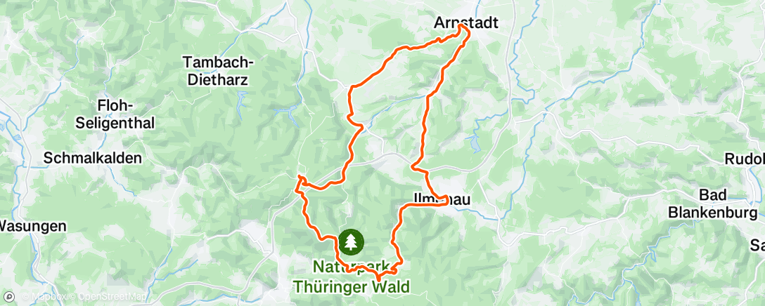 Map of the activity, Fahrt am Morgen