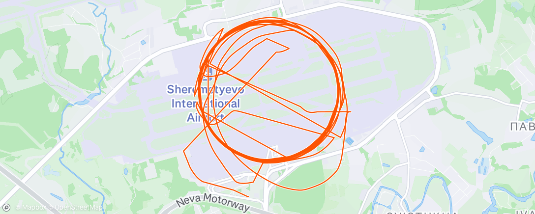 Map of the activity, Morning Run