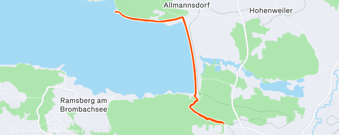 Карта физической активности (Carrera de montaña por la tarde)