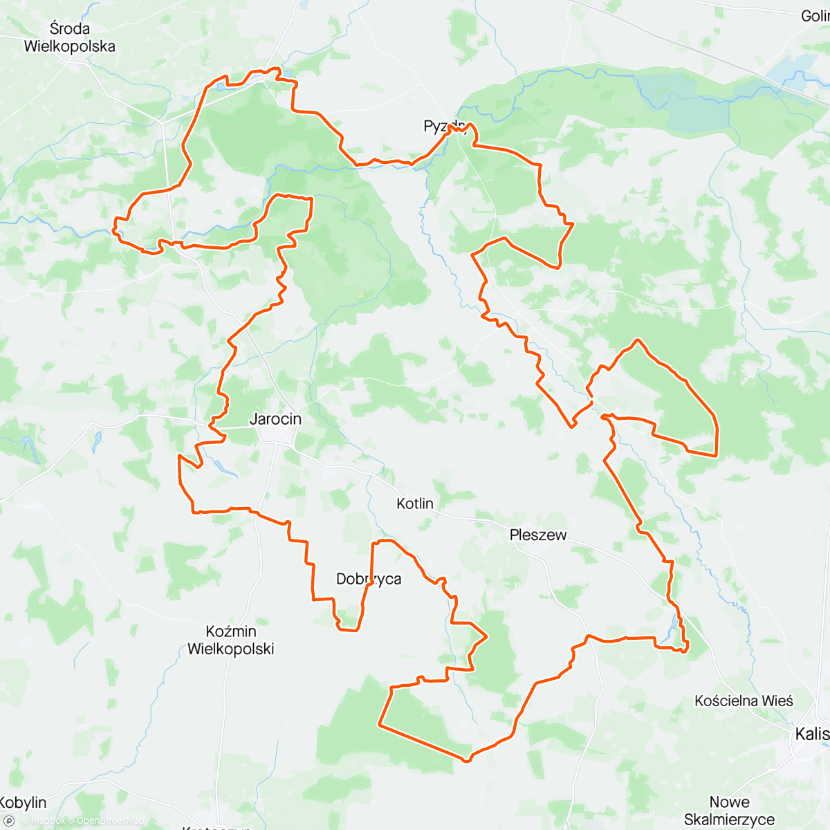 Map of the activity, Szutroza Wlkp. 290km