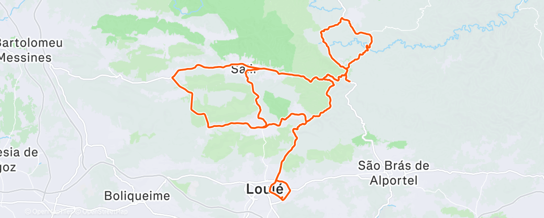 Map of the activity, Volta de bicicleta matinal