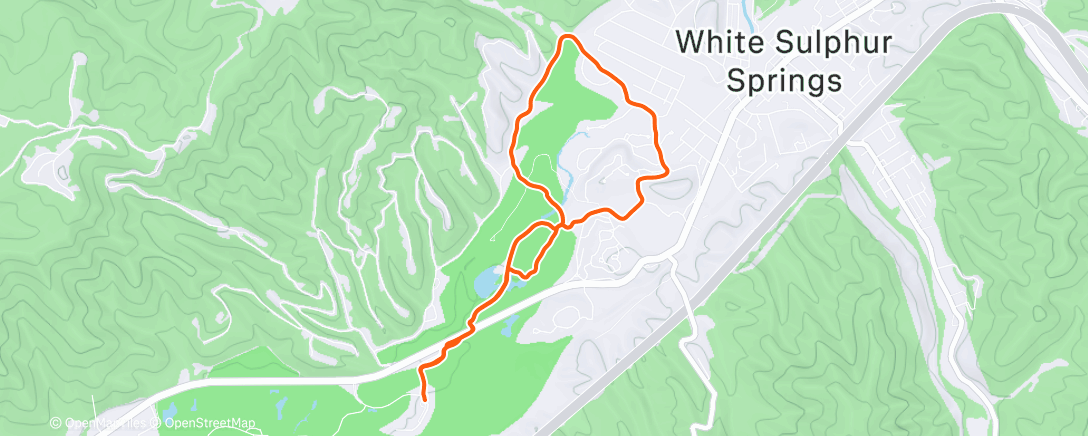 Map of the activity, Afternoon Run