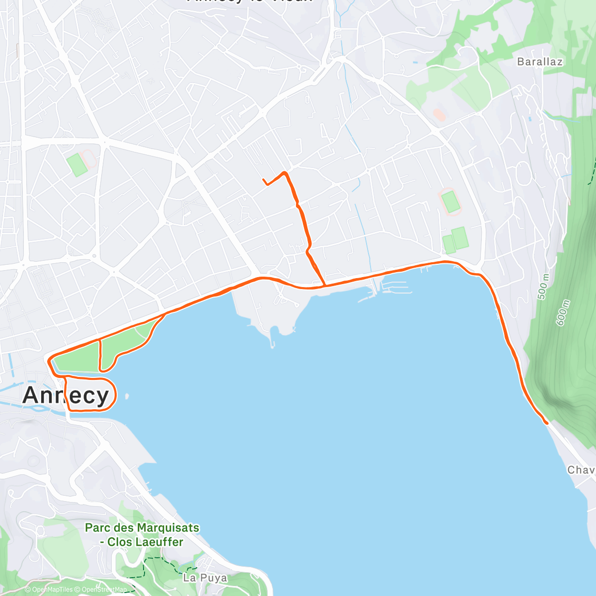 Map of the activity, EF active