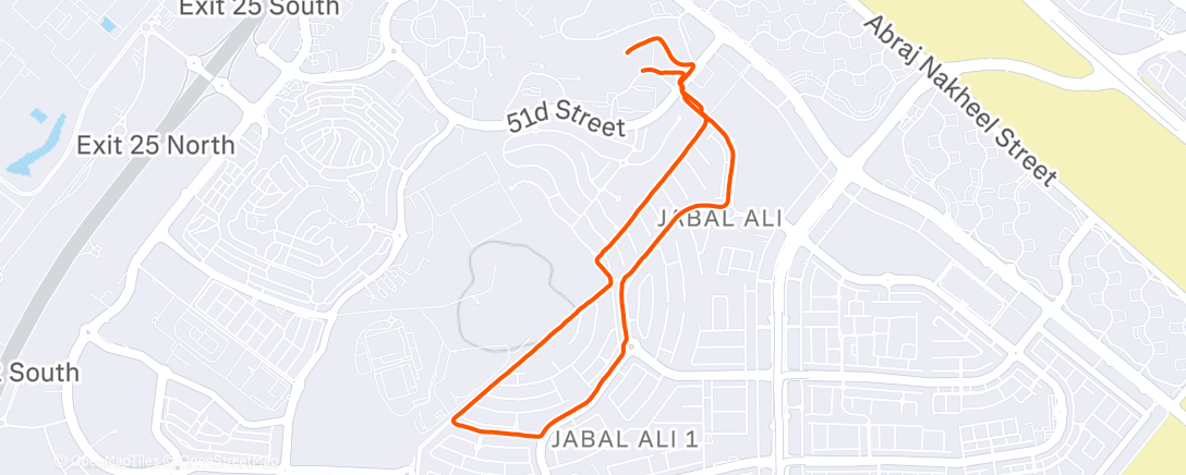 Mapa de la actividad (Evening Run)