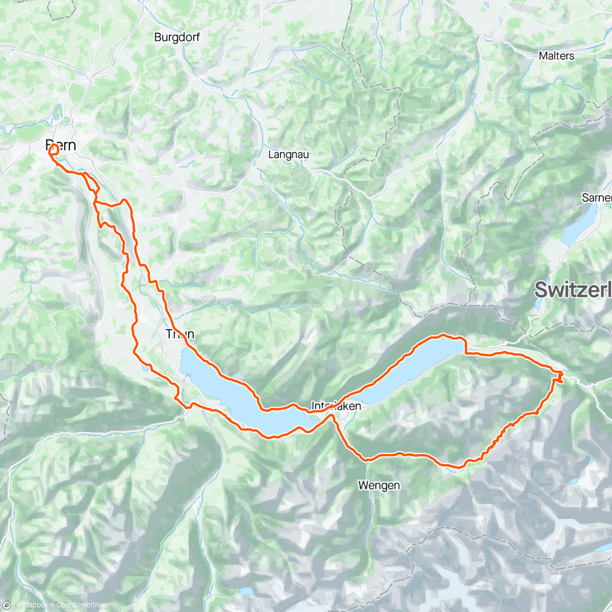 Map of the activity, Grosse Scheidegg