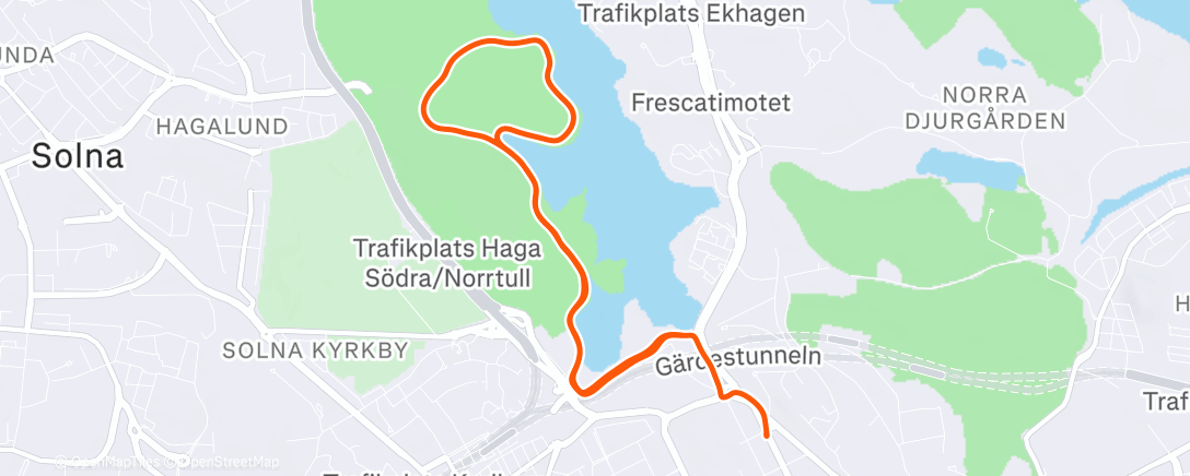 Map of the activity, Lunch Run