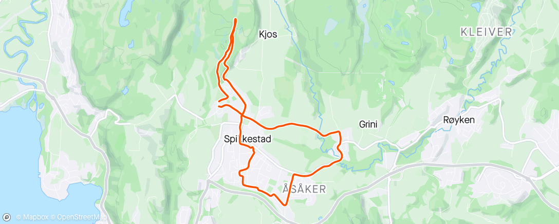 Map of the activity, Joggetur