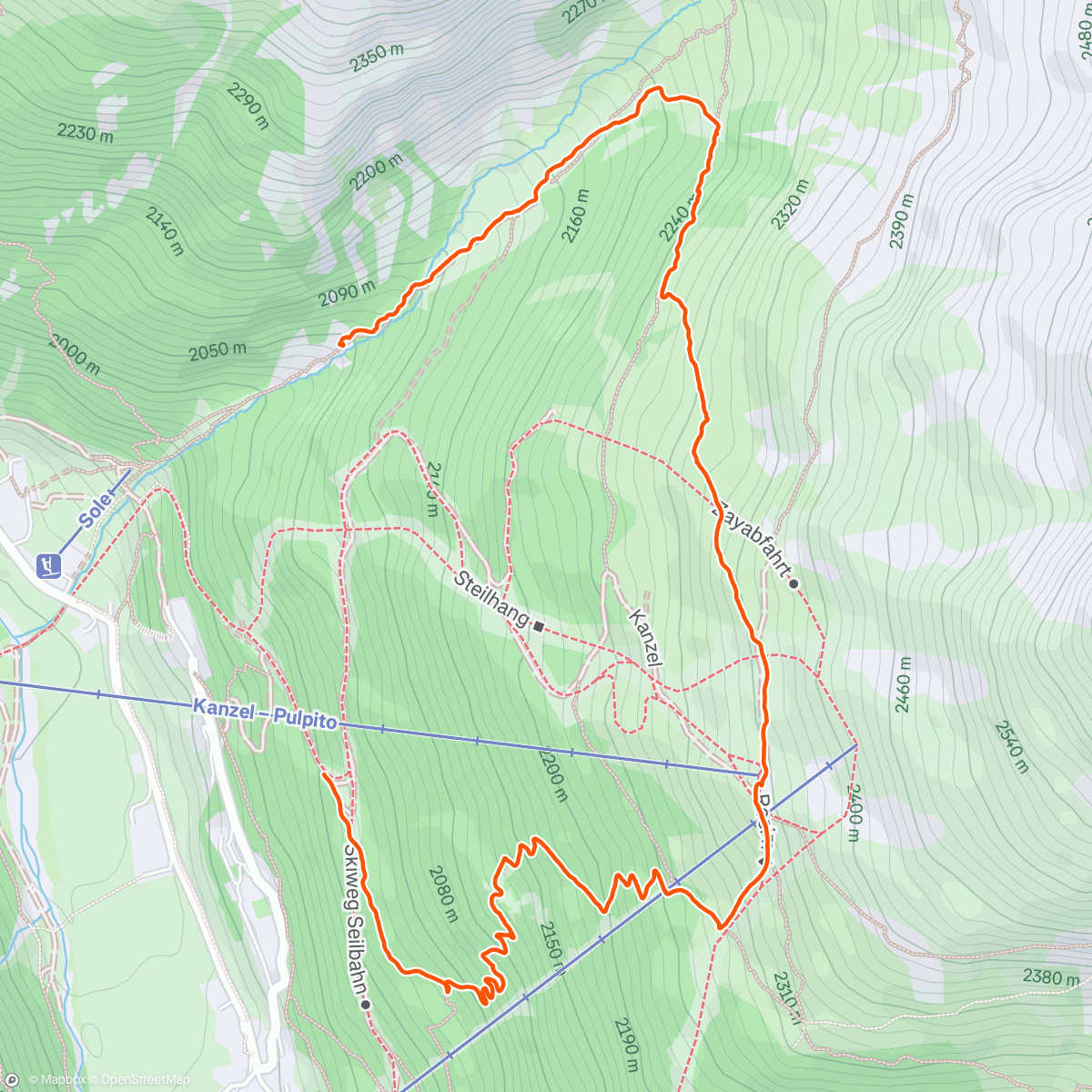 Map of the activity, Prachtige wandeling door Natuurpark Stilfersjoch gemaakt.