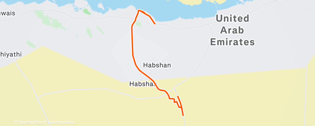 Map of the activity, UAE 🇦🇪 Stage 1