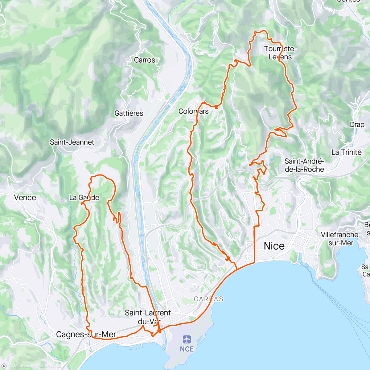 Map of the activity, Aquabike jamais vu 🚿💧😅