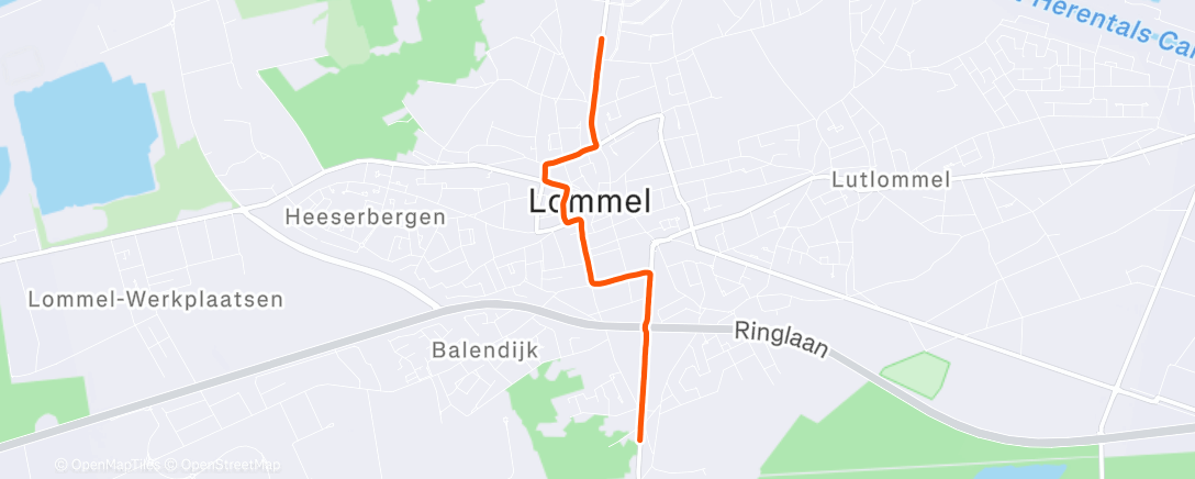 Map of the activity, Avondloop